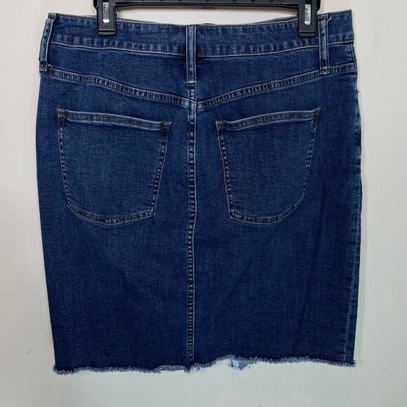 Madewell Stretch Denim Pegged Skirt in Bellhaven Wash: Cutout Edition Size L - Picture 5 of 14